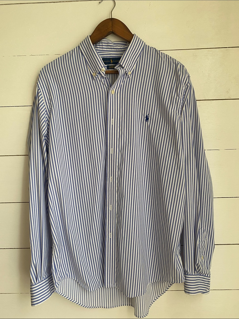 Polo by Ralph Lauren Blue & White Striped Oxford Button-Down Shirt